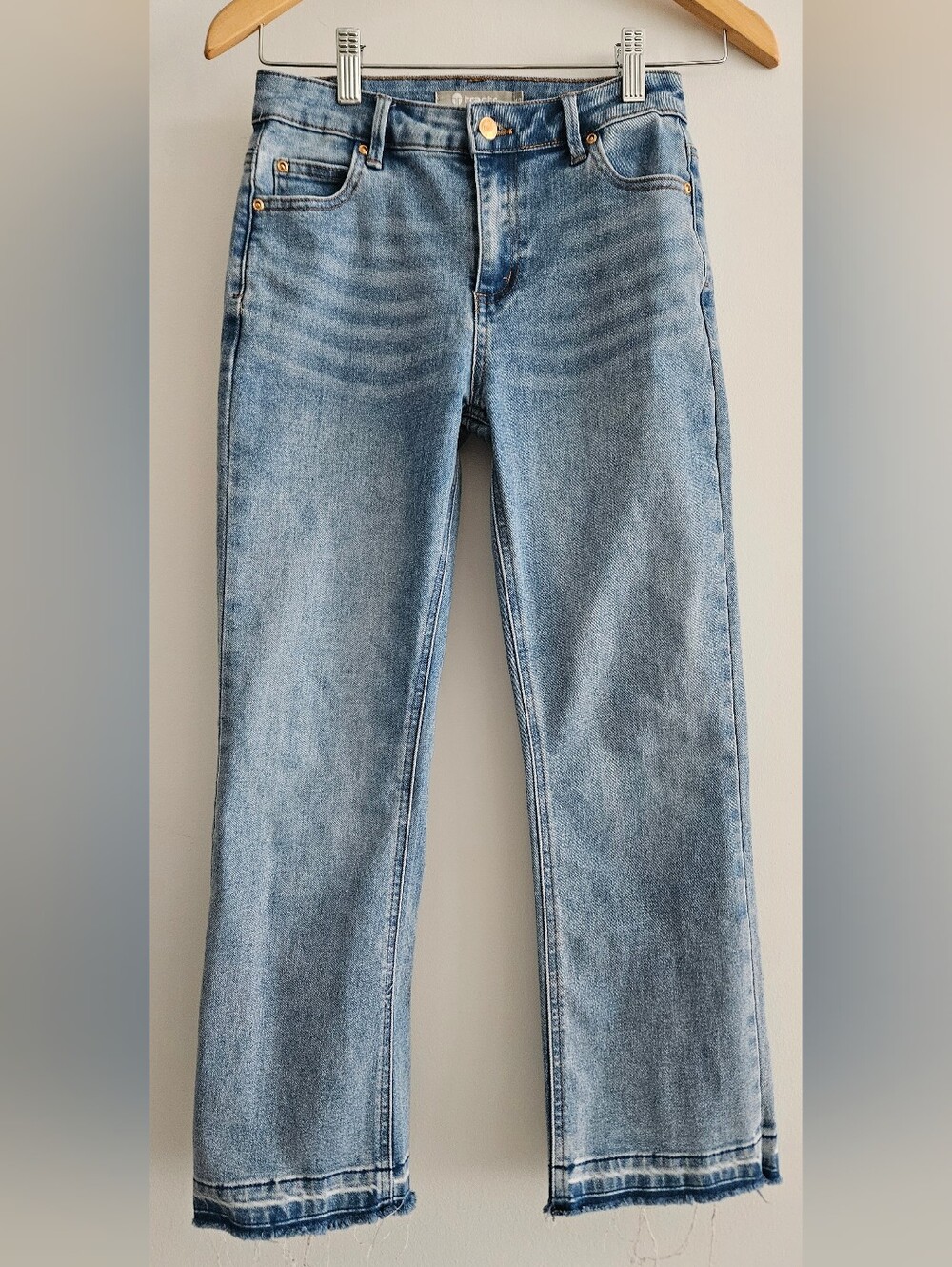 Tractr Girls Frayed Bottom Stretch Jeans Size 12